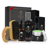 5pcs barbe peigne huile barbe baume shampooing brosse soin de la moustache pour hommes cadeau de toilettage