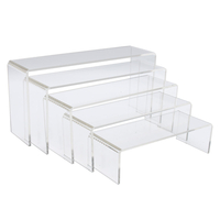 5pcs clair acrylique perspex solide bijoux cupcake dessert affichage riser stand vitrine décorations