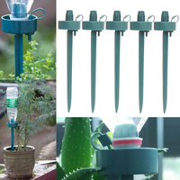 5pcs dispositif de pointe darrosage goutte à goutte à débit réglable automatique pour lirrigation des plantes