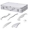 5pcs en acier inoxydable mise au rebut myofascial gua sha outils de massage kit