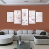 5PCS Frameless Canvas Paintings Lys Art Paint pour la décoration murale de la maison