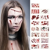5Pcs Halloween Horror Fidelity Blood Scarring Tattoo Paste Personnalité