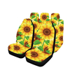 5PCS Housse de siège de voiture Tournesol Imprimé Tapis de protection de siège avant Universel