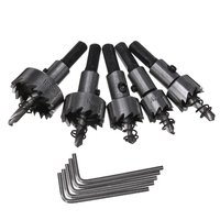 5pcs HSS 6542 Trou En Dent De Scie HSS Trou Scie Cutter Foret Set 16 / 18.5 / 20/25 / 30mm Avec Boîte En Plastique