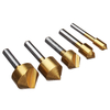 5pcs métrique flûte seule forage fraise de coupe bit de chanfreinage