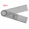 5pcs multi-règle 360 ​​degrés goniomètre angle spinal règle