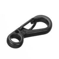 5pcs Noir EDC Outil Alliage Mousqueton Camp Snap Clip Crochet Porte-clés Porte-clés Randonnée Escalade Outil
