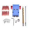 5pcs Pocket Hole Jig Kit System Menuiserie Menuiserie Étape Foret Bois Oblique Drill Guide Tool