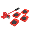 5Pcs Red Mover Mover Heavy Duty Lifter Mover Transport Set Furniture Roller Tool