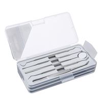5pcs soins bucco-dentaires en acier inoxydable outils dentaires dentiste dents hygiène pics outil de miroir
