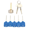 5pcs Try-Out Keys Set avec des outils de serrurier en forme de CrosS Transparent Practice Padlock