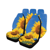 5PCS Universal Car Van Seat Housses De Tournesol Imprimé Avant Arrière Tapis De Protection