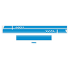 5pcs voiture côté corps course longue bande vinyle capot toit stickers autocollant décor bricolage