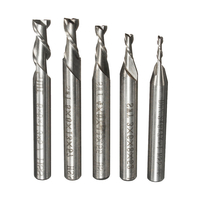 5 pcs 2 Flûte 2/3/4/5 / 6mm 6mm Fraise Fraise HSS Fraise CNC Gravure Peu