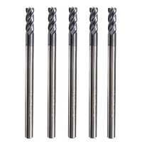 5 pcs 4 Flûtes 3mm Tige de Carbure de Tungstène Fraise Cutter HRC50 CNC Outil