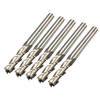 5pcs 6mm x 6mm 3 flûte HSS fraise