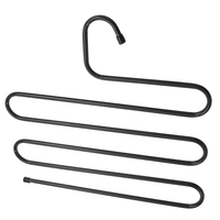 5Pcs Cintre 5 Couches S Forme Multi Vêtements Couche De Stockage Pantalon Accrocher Rack De Stockage