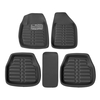 5pcs cuir indentation pleine couche de plancher de voiture avant arrière liner imperméable universel