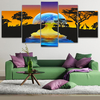 5pcs ensemble étoiles peinture sur toile moderne peintures murales sans cadre Art Pictures Home Decor