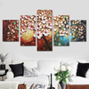 5pcs fleur arbre abstrait toile impression peintures peintures art décor à la maison sans cadre