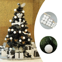 6 / 12pcs boules de boule de neige de noël ornements de fête 40-100mm décoration darbre de Noël babiole