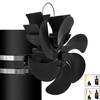 6 Blades Heat Powered Stove Fan Wall-mounted Small Fireplace Fan Winter Warm Quiet Eco-Fan Portable Heater Efficient Hea