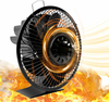 6 Blades Heat PoweredStove Fan With Cover Fireplace Wood Powered Eco-Friendly Fan Portable Heater Efficient Heat