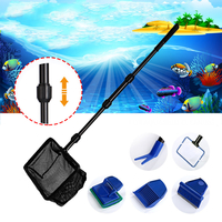 6 en 1 Aquarium Outils De Nettoyage Kits Fish Tank Algues Gravier Nettoyant Brosses En Verre