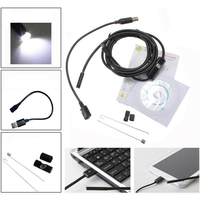 6 LED Objectif 7mm IP67 USB Android endoscope étanche Tube serpent caméra pour téléphone Android et PC