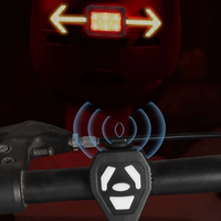 6 Modes LED Helmet Lamp 300mAh Rechargeable Battery Night Riding Direction Indicator Wireless Remote Control Cycling Tai
