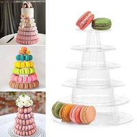 6 niveaux ronde support à dessert support de cupcake acrylique transparent décorations de mariage danniversaire