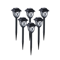 6 Pack Solar Pathway Bright Lights Outdoor Yard Lights WaterproofAUTO ON/Off Garden Lights for Landscape Driveway