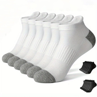6 Pair Cotton Men Socks Comfy Solid Color Male