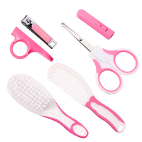 6 Pcs / ensemble Bébé Infantile Enfants Nail Cheveux Soins de Santé Brosse De Toilettage Peigne Clipper Ciseaux Kit