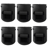 6 Pcs 10 Gallon 37L Pomme de Terre Noire Sac de Plantation Pot Planteur Récipient de Légumes Jardin de Culture