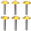 6 Pcs CNC Rainure Gravure Routeur Bit Chanfrein Tondeuse Bois Moulin Sculpture À Bois Outil