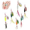 6 pcs Cuillère Métal Leurres De Pêche Crankbaits Bass Tackle Crochets Ensemble Spinner Baits