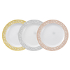 6 pièces / ensemble assiettes à dessert en plastique jetables bord creux fête de mariage assiettes en plastique assiette