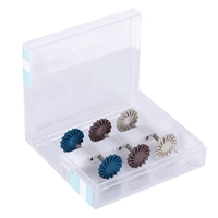 6 pièces / ensemble Kit de disque de polissage en résine Composite dentaire en spirale Flex brosse fraises système de di