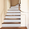 6 pièces 3D brique escalier autocollants bricolage escalier décalcomanies décor amovible étanche papier peint blanc pour
