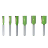 6 pièces 6mm tige simple Double flûte fraise droite pour outil de menuiserie en carbure de tungstène en bois