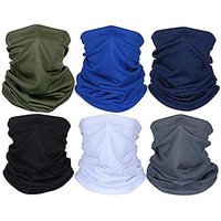 6 pièces Bandanas sans couture écharpe multifonctionnelle bandeau élastique UV Protection pour Yoga course à pied randon