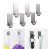 6 pièces en acier inoxydable adhésif cintre crochet mur porte crochet salle de bain porte-serviette