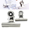 6 pièces en acier inoxydable argent Bulldog Clips argent lettre classeur papier classeur pinces
