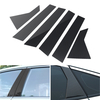 6 pièces ensemble fenêtre pilier poteaux autocollants garniture pour Honda Civic berline 2016-2018 carbone