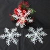 6 pièces fête de noël blanc flocon de neige décor maison suspendus pendentifs cadeaux arbre de noël ornements pour la dé