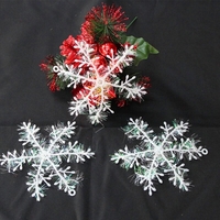 6 pièces fête de noël blanc flocon de neige décor maison suspendus pendentifs cadeaux arbre de noël ornements pour la dé