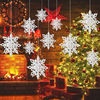 6 pièces fête de noël suspendus décoration boules flocons de neige de noël décor de bar à la maison
