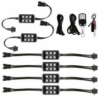 6 pods moto ATV RGB LED néon sous le kit de bande de lumière lueur lumières dambiance