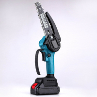 6 pouces scie à chaîne électrique sans fil rechargeable à une main scie à chaîne travail du bois W / 0/1/2 pièces Batter